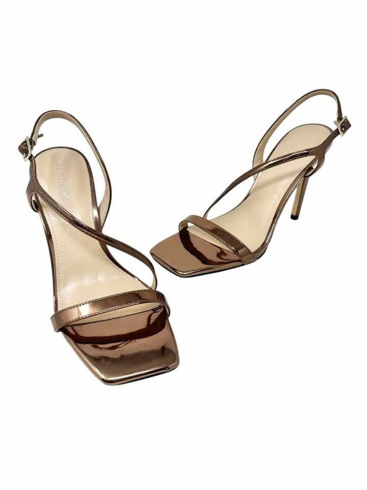 Shoe Size 6 Calvin Klein Bronze PATENT Sandals