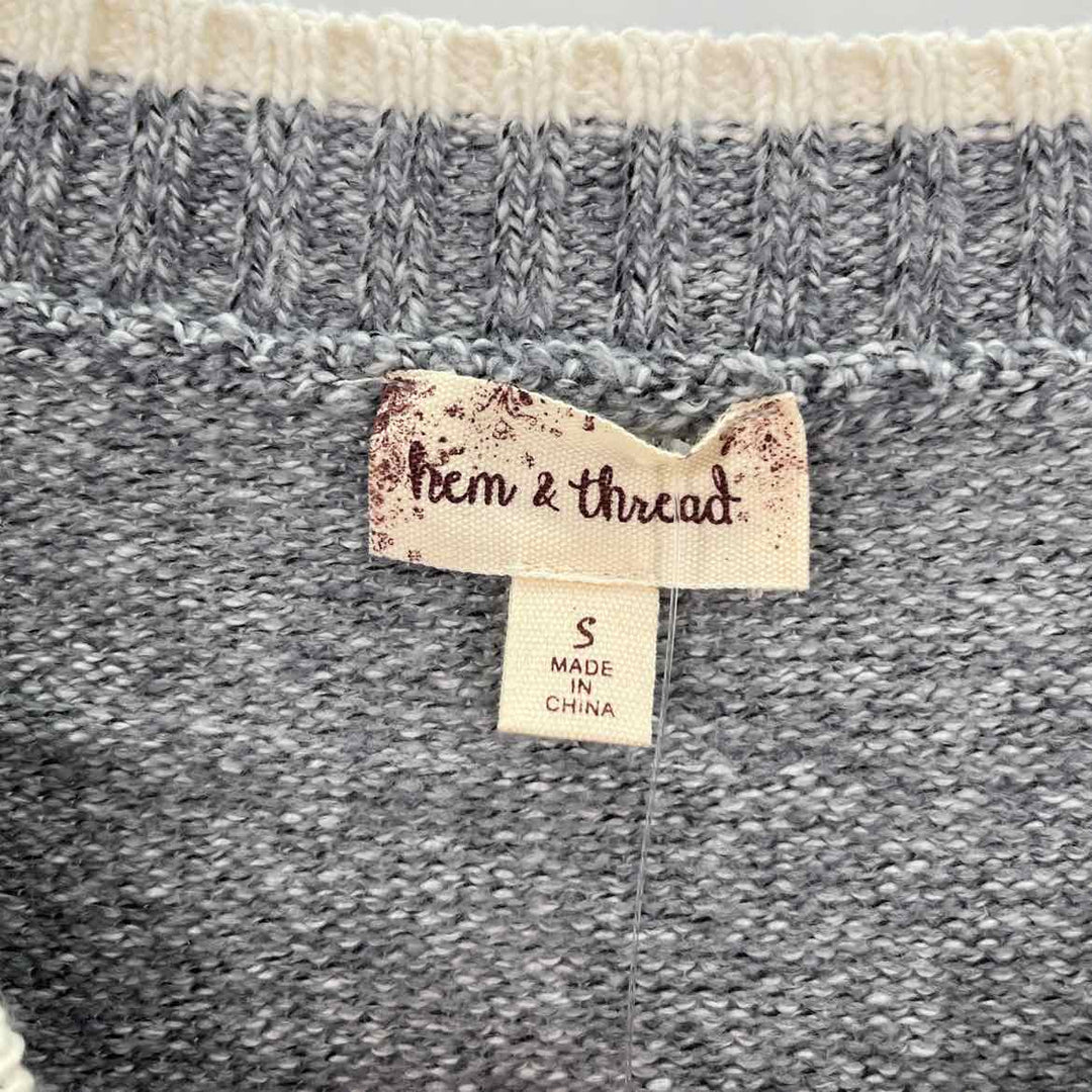 Size S HEM & THREAD Gray Sweater