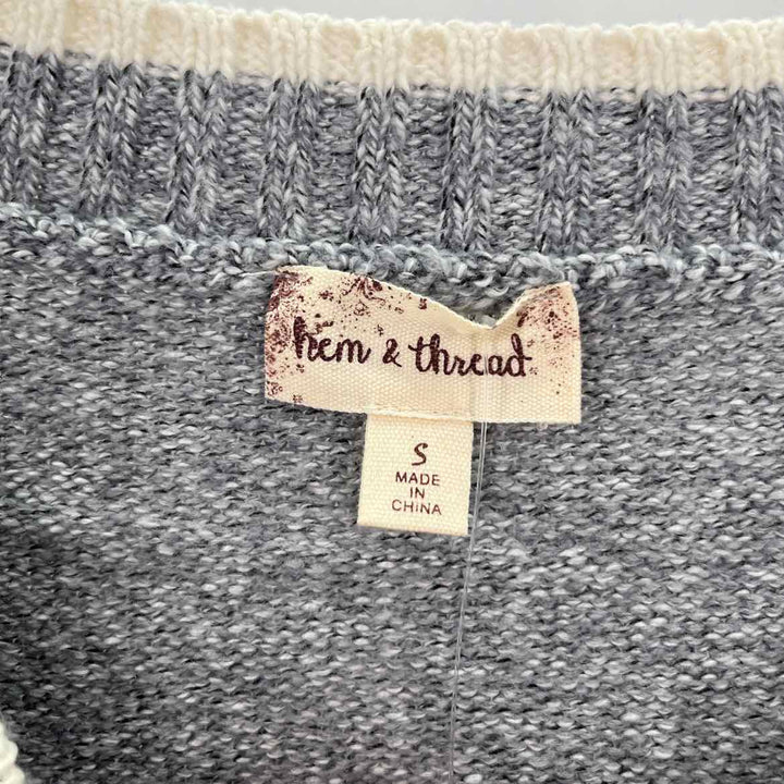 Size S HEM & THREAD Gray Sweater