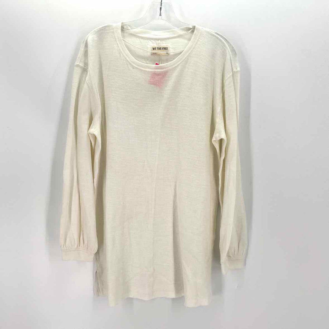 Size M WE THE FREE Ivory Cotton Sweater