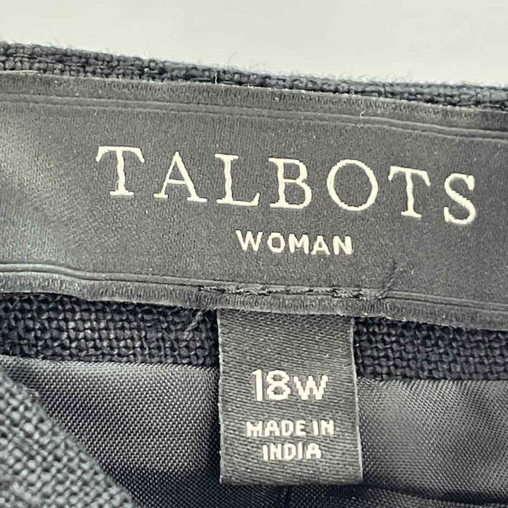Size 18 Talbots Black Linen Pants