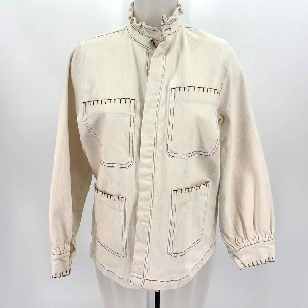 Size 6 Cream Denim Jacket