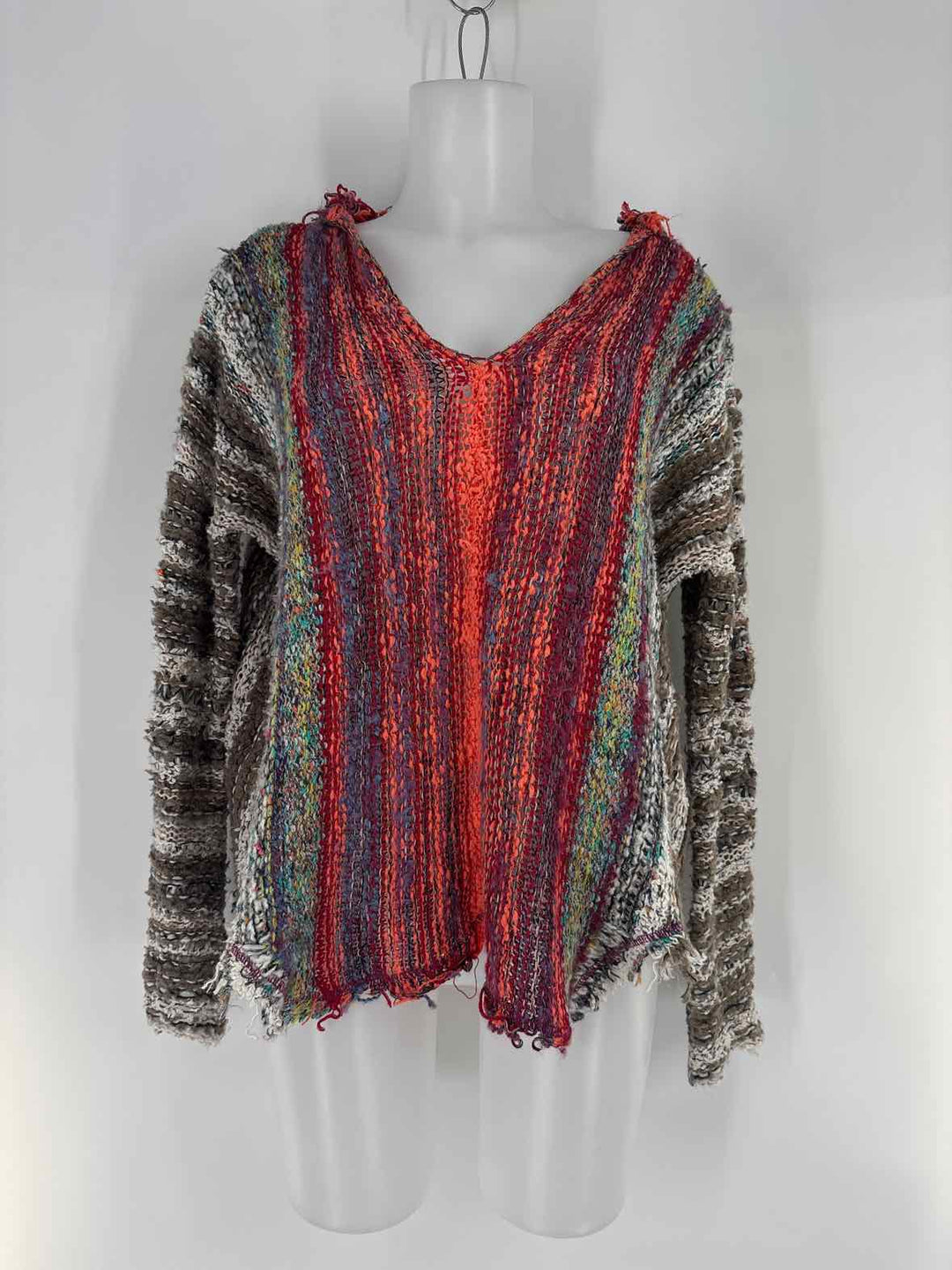 Size L FREE PEOPLE Multi-Color Knit Cardigan