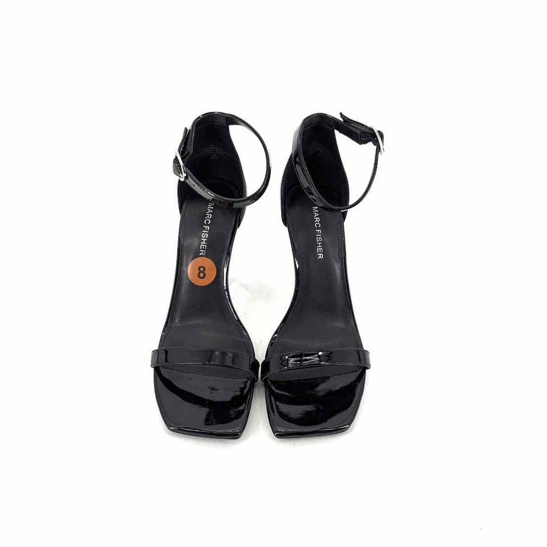 Shoe Size 8 MARC FISHER Black PATENT Sandals