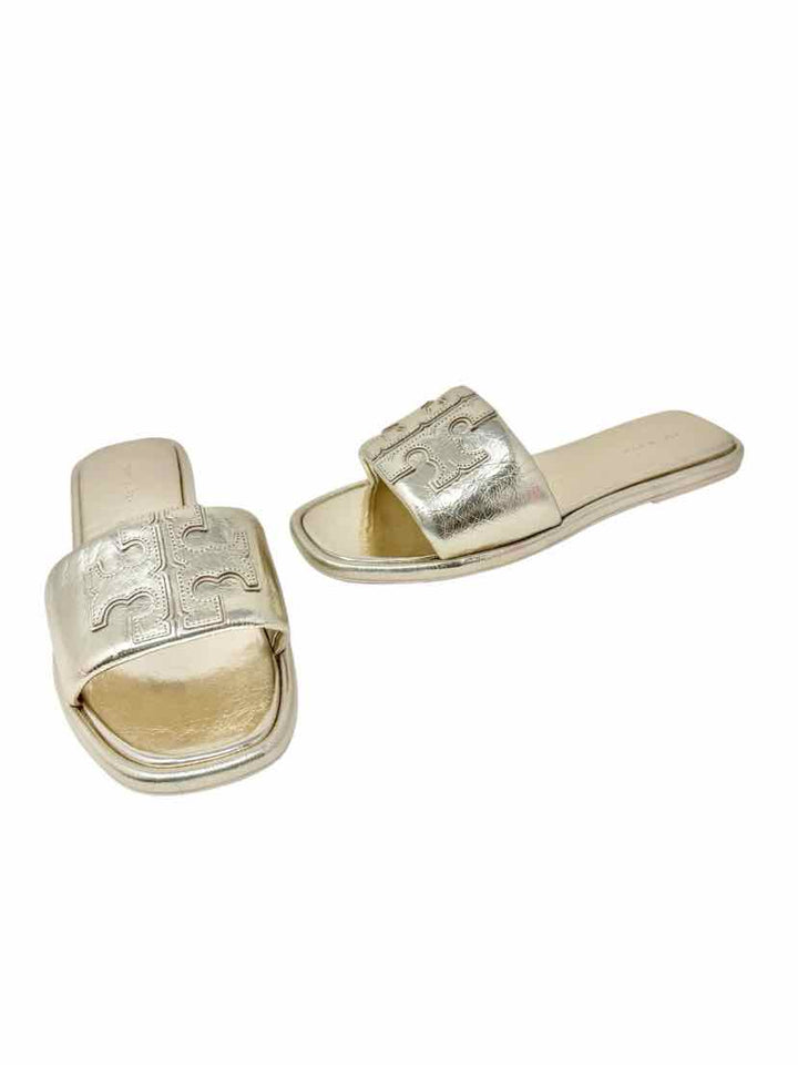 Shoe Size 9.5 Tory Burch Gold Leather Sandals
