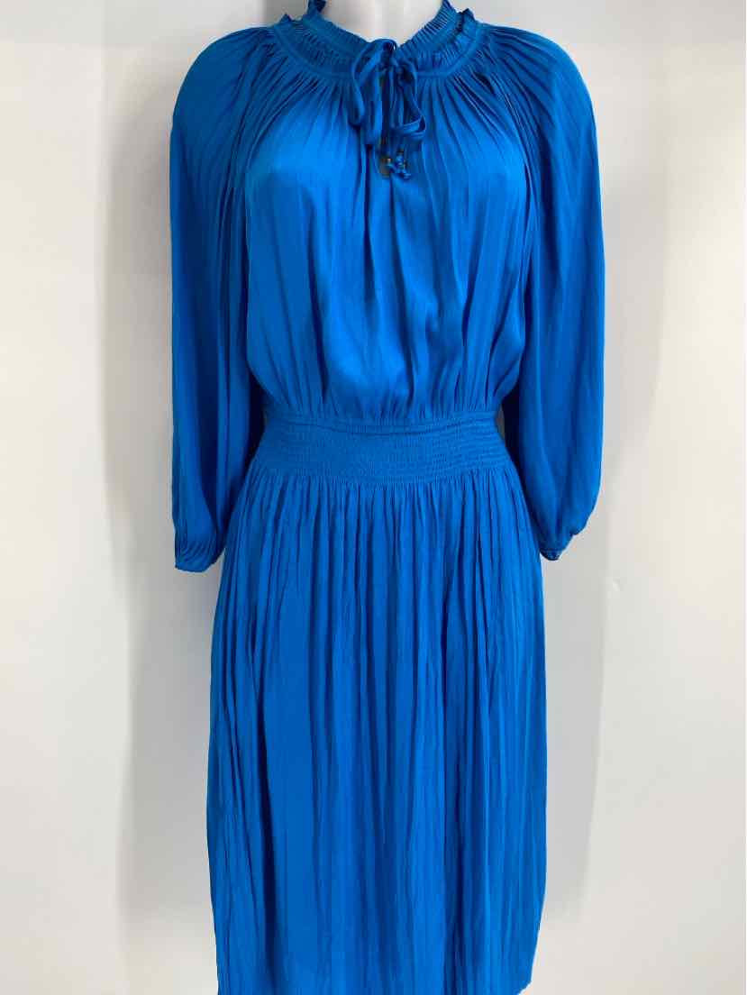 Size XS White House Black Market Teal Sateen Dress