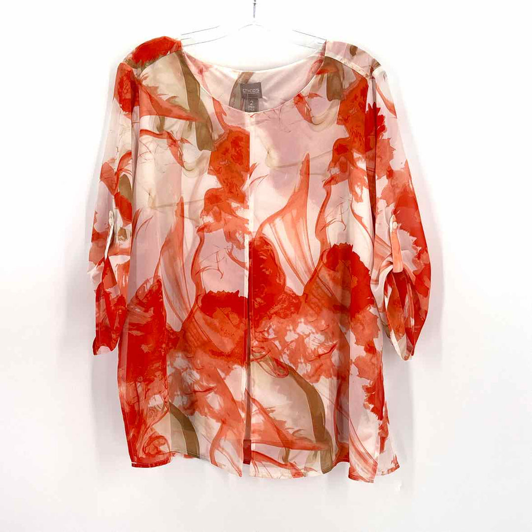 Size L Chico's Orange Shirt
