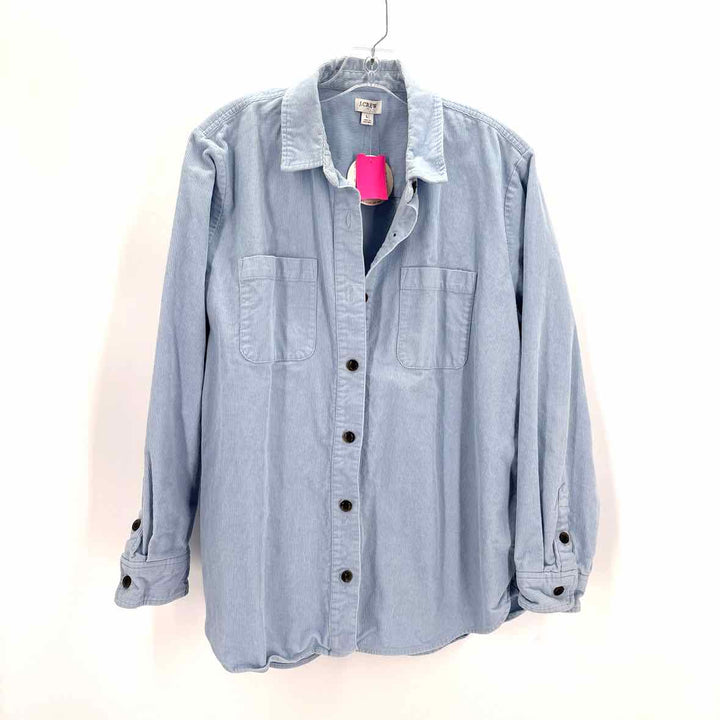 Size L J Crew Blue Corduroy Shirt