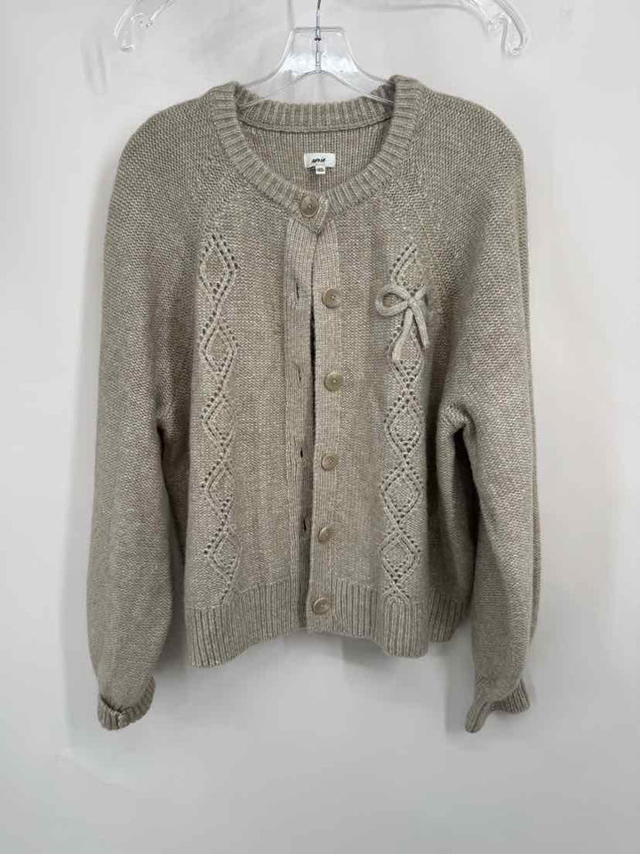 Size L AERIE Tan Cardigan