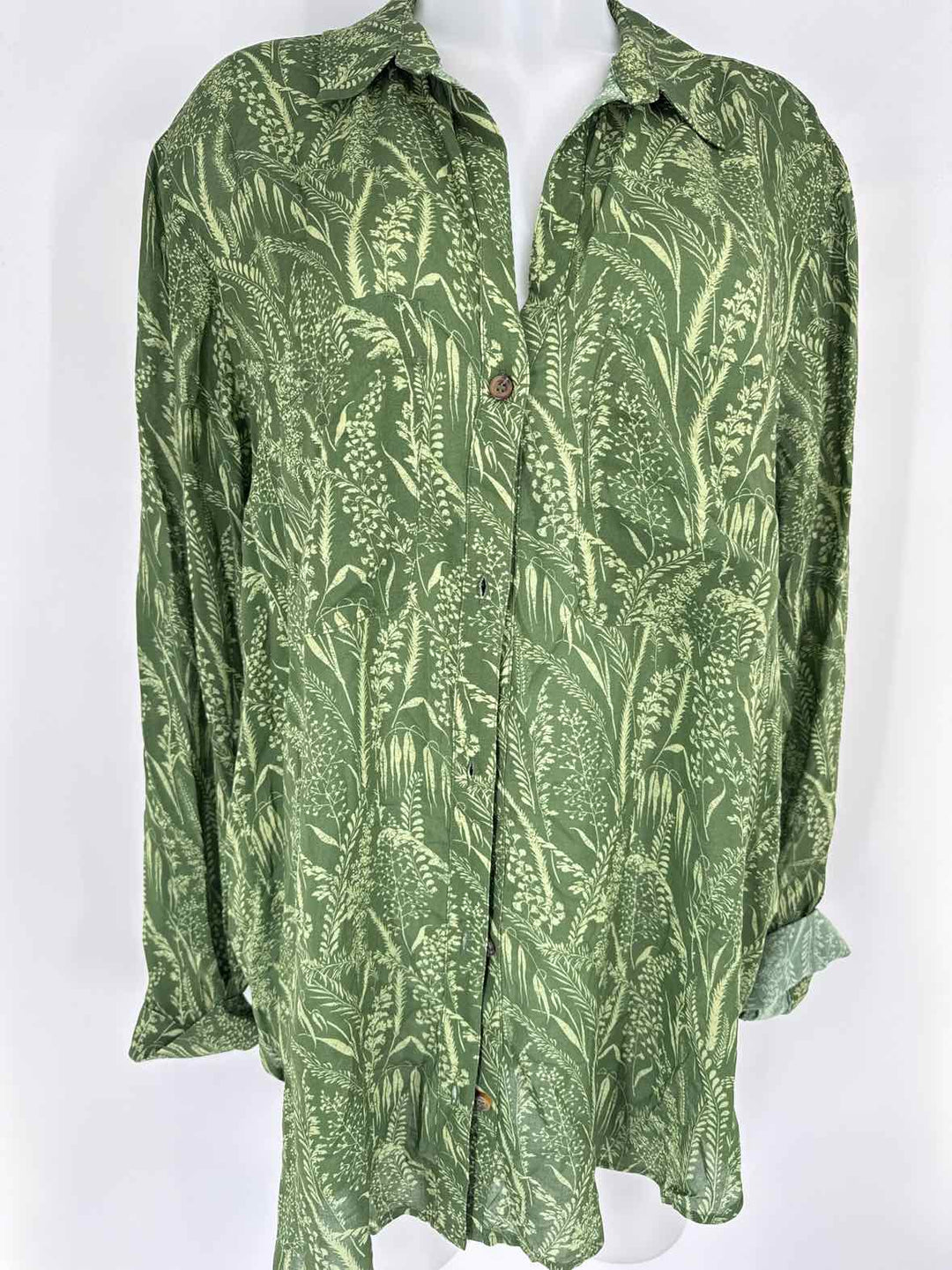 Size L Pilcro & the Letterpress Green Shirt