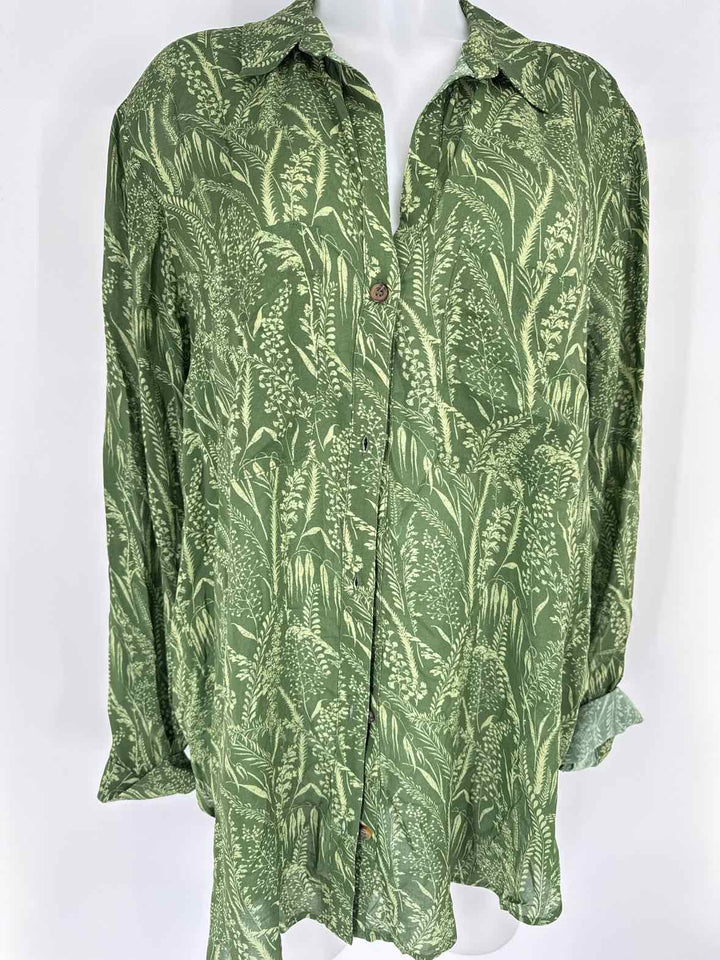 Size L Pilcro & the Letterpress Green Shirt