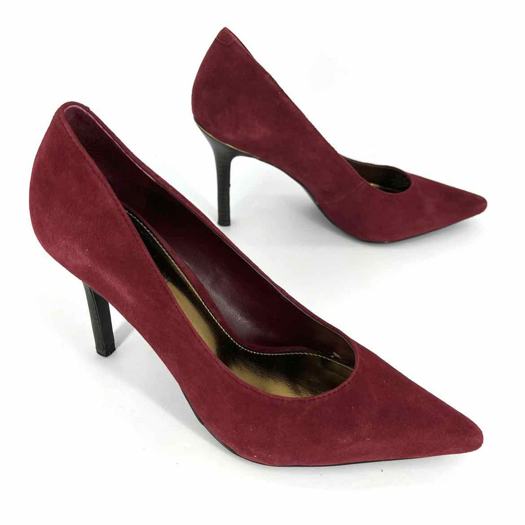 Shoe Size 7.5 RALPH LAUREN Burgundy Suede Pumps