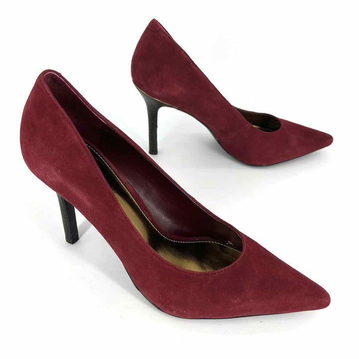 Shoe Size 7.5 RALPH LAUREN Burgundy Suede Pumps