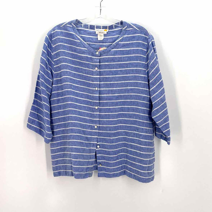 Size XL C&C Blue Linen Shirt