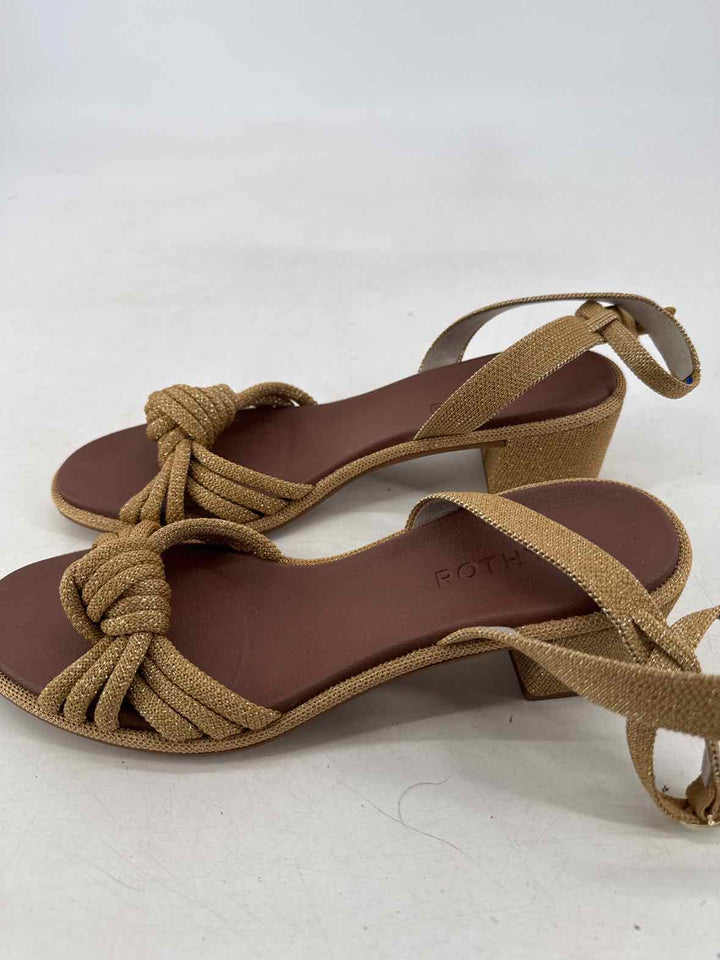 Shoe Size 9 ROTHY'S Gold Knit Sandals
