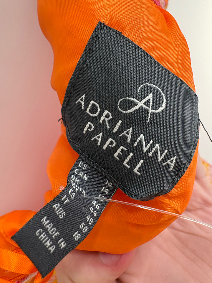 Size 14 Adrianna Papell Orange Dress