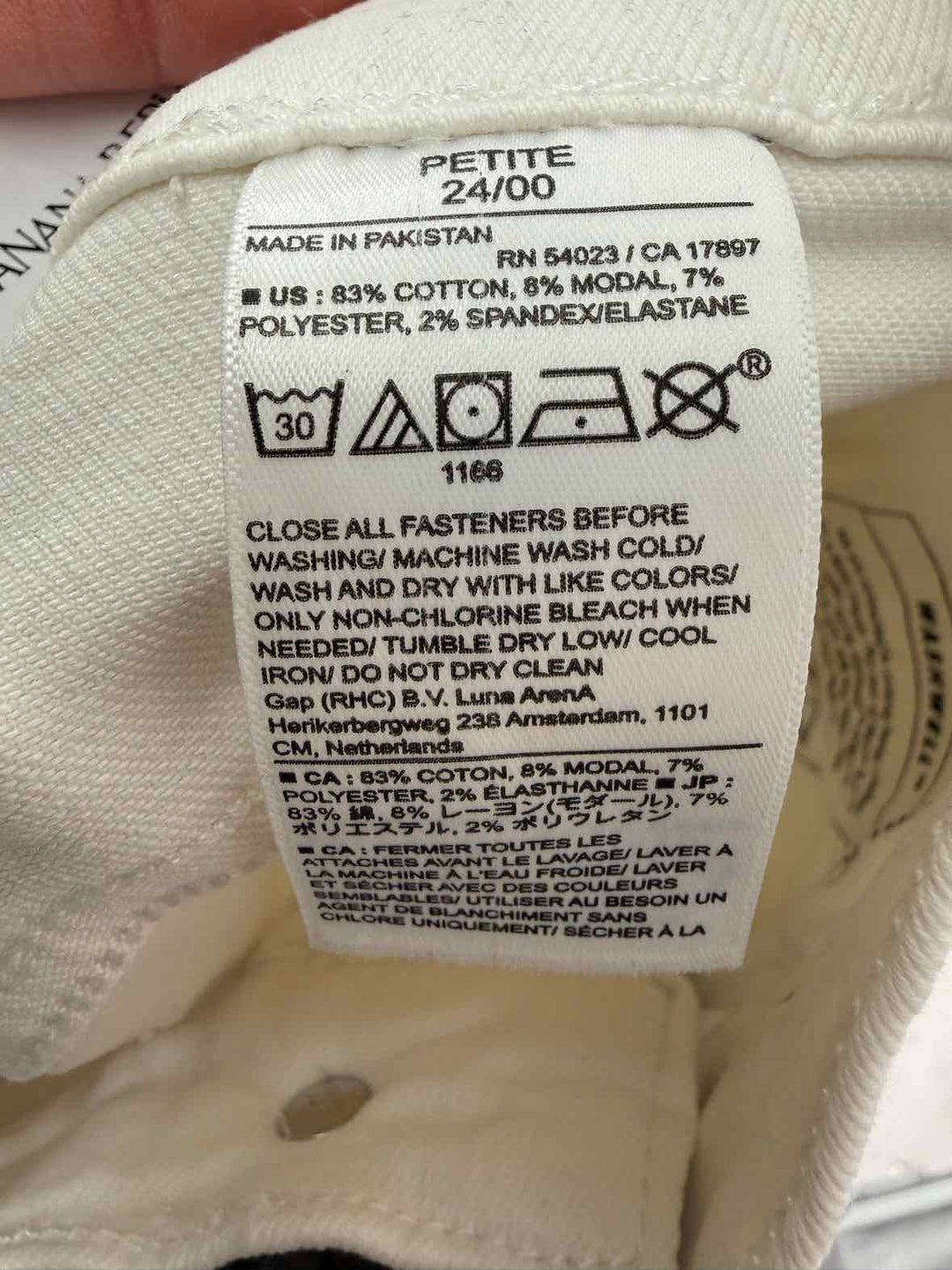 Size 24 Banana Republic White Pants
