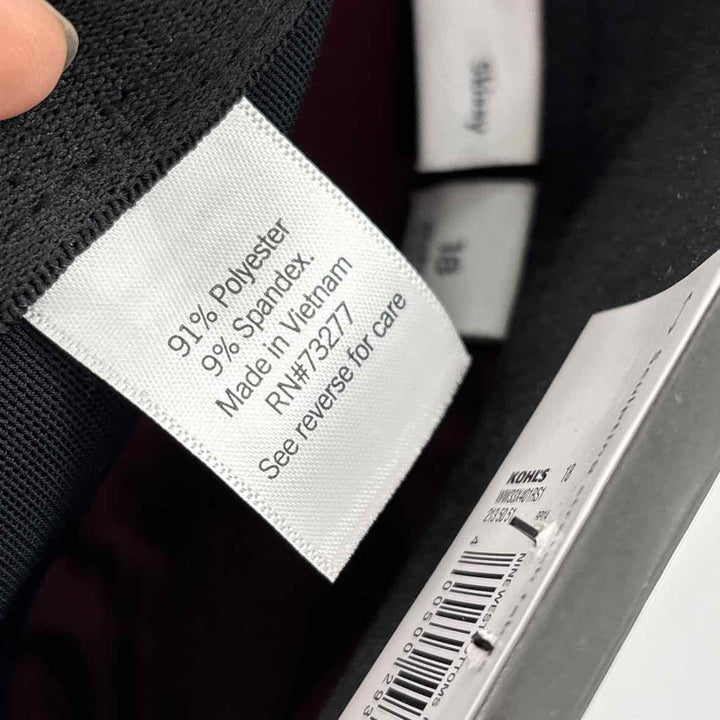 Size 18 Nine West Burgundy Pants