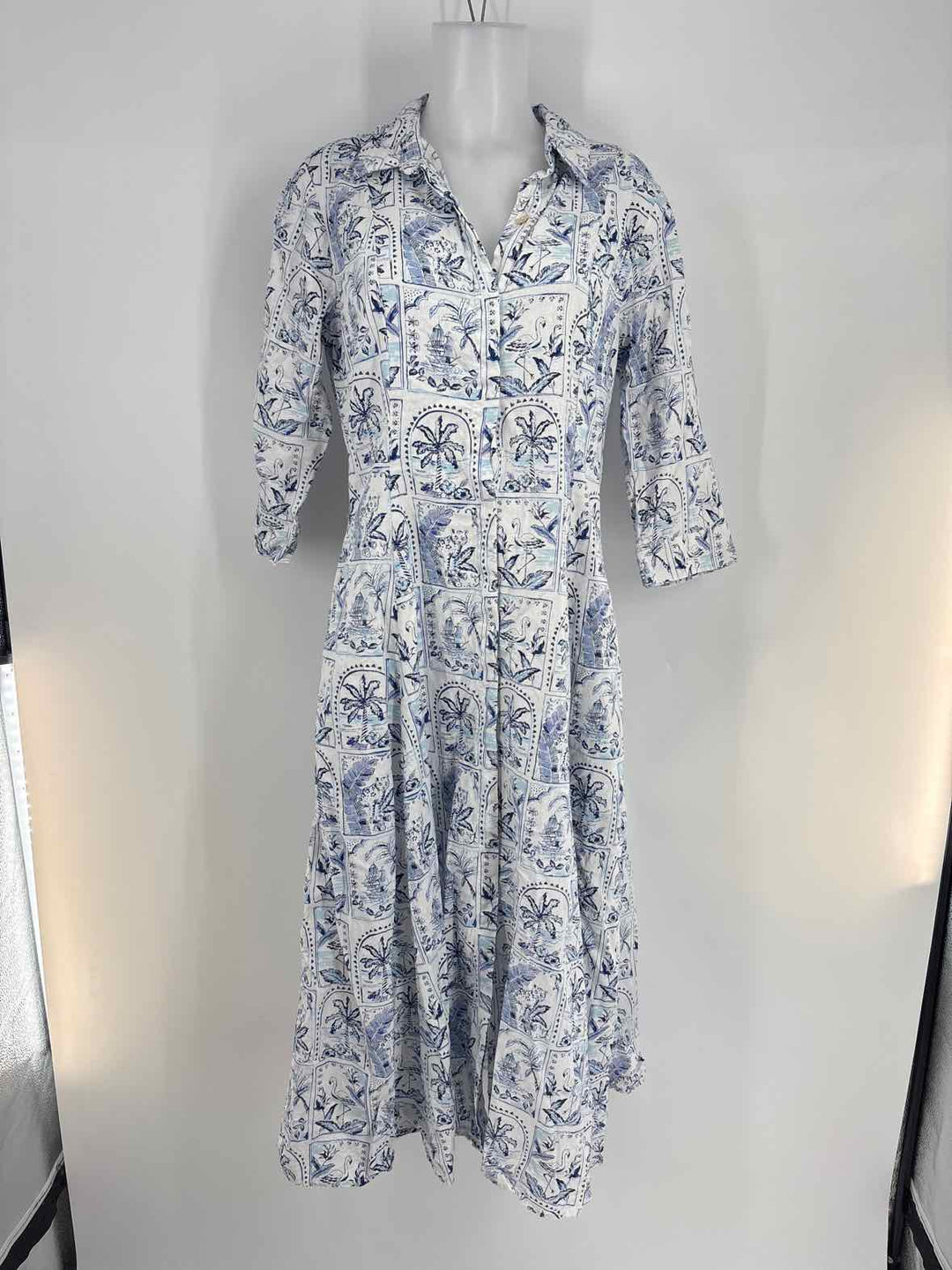 Size L C&C Blue Print Dress