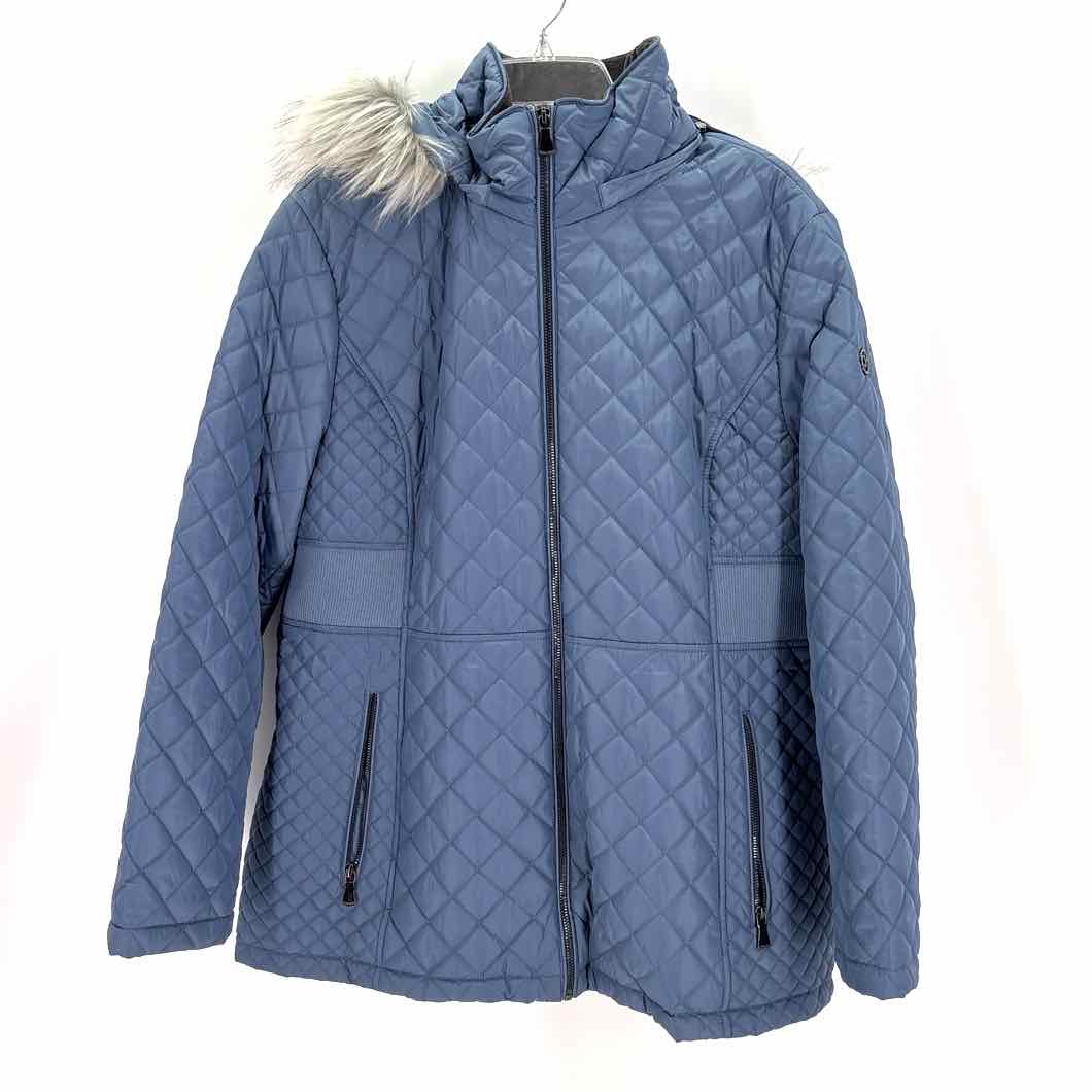 Size XXL Calvin Klein Blue Quilted Coat