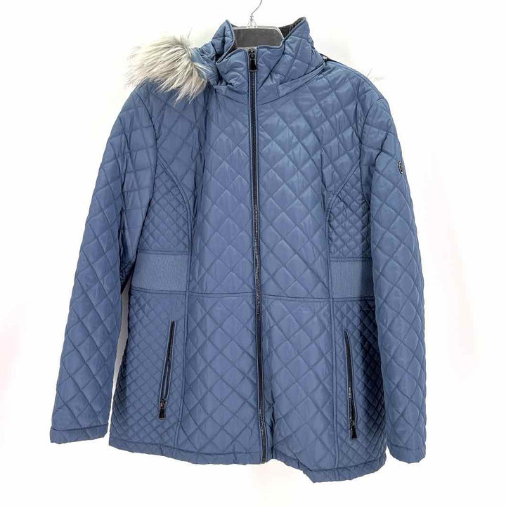 Size XXL Calvin Klein Blue Quilted Coat