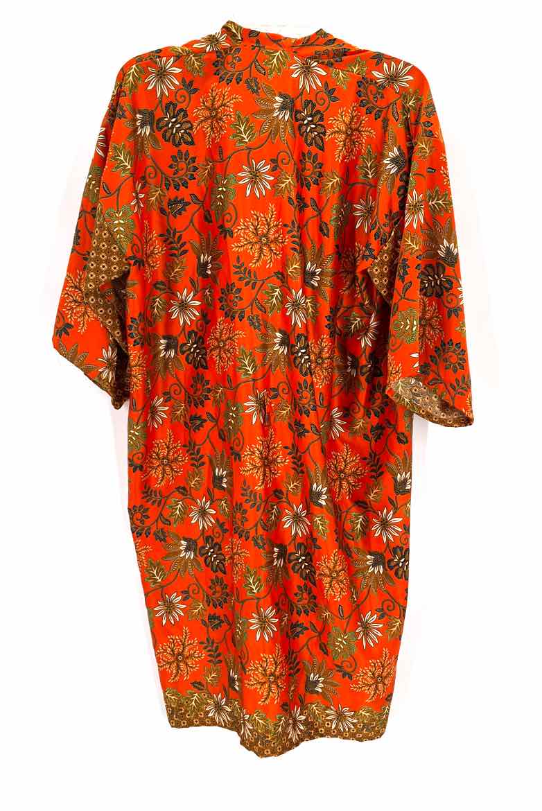 Size M Orange Silk Jacket