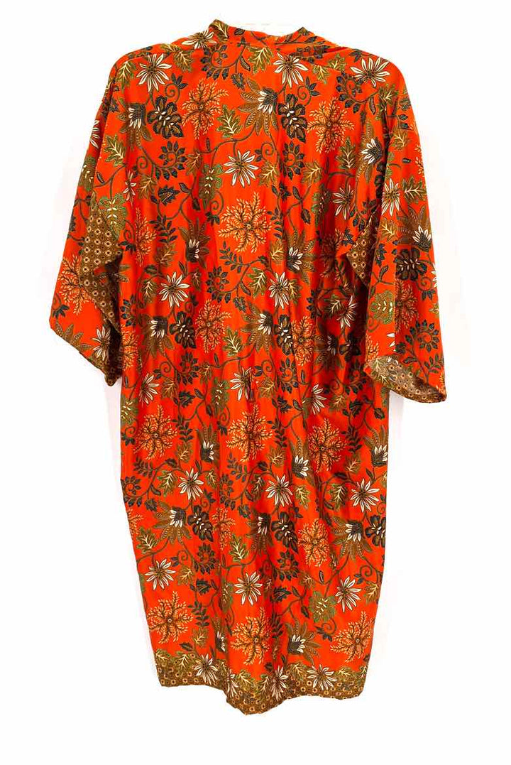 Size M Orange Silk Jacket