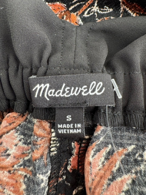 Size S MADEWELL Black Print Dress
