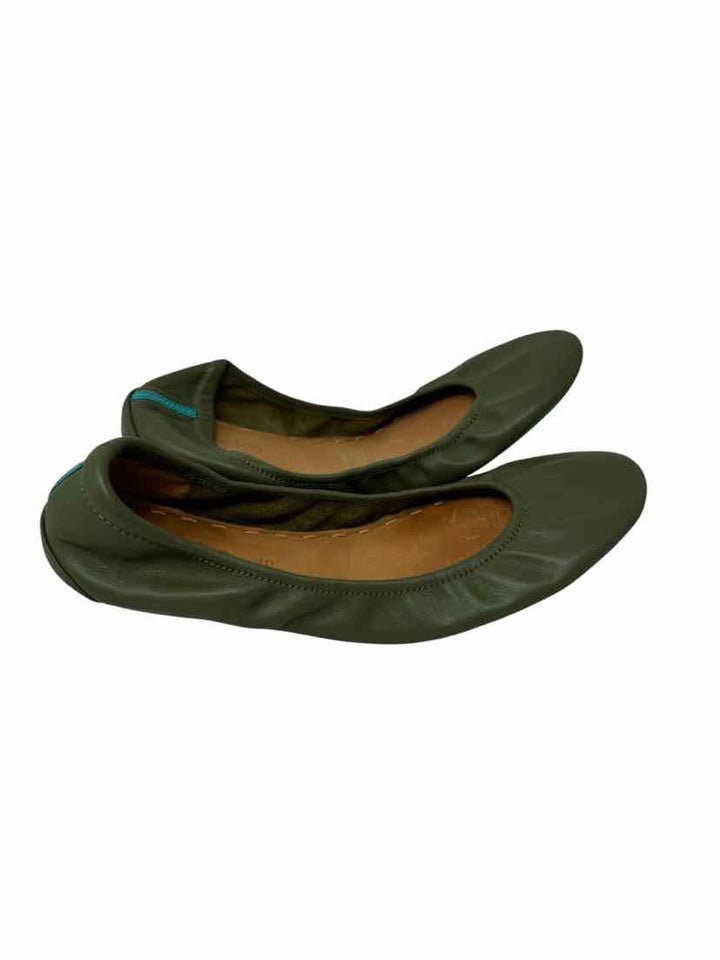 Shoe Size 10 TIEKS Olive Leather Flats