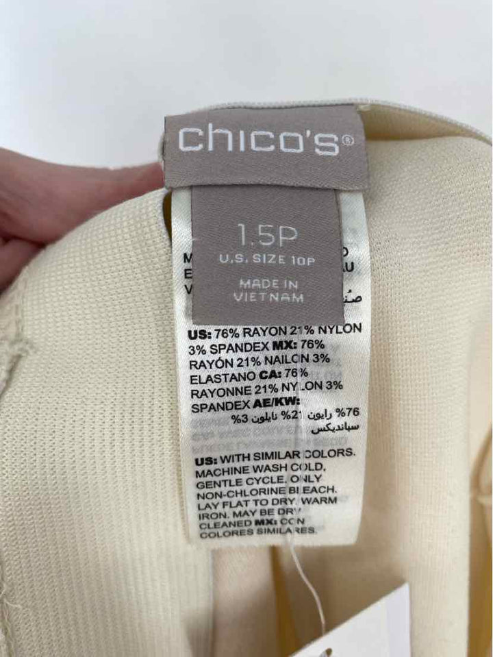 Size 10P Chico's Cream Pants