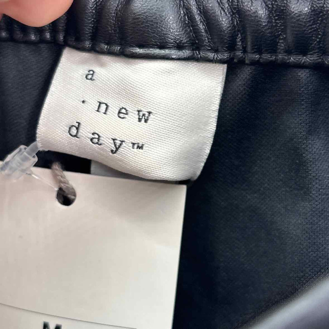 Size M A NEW DAY Black Faux Leather Pants