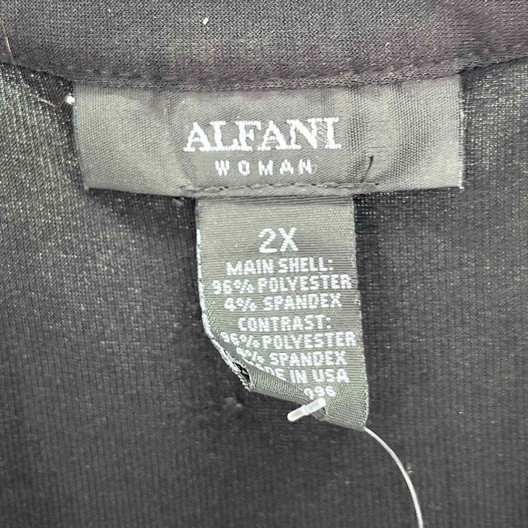 Size 2X ALFANI Black/White Shirt