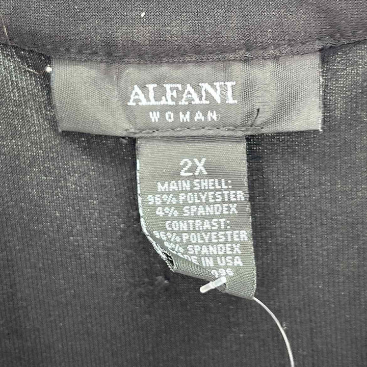 Size 2X ALFANI Black/White Shirt