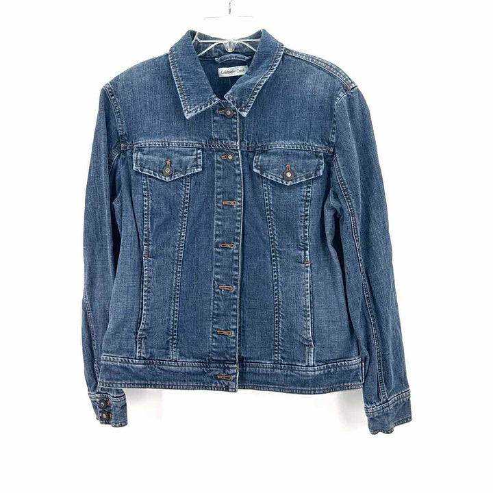 Size M J JILL Navy Denim Jacket