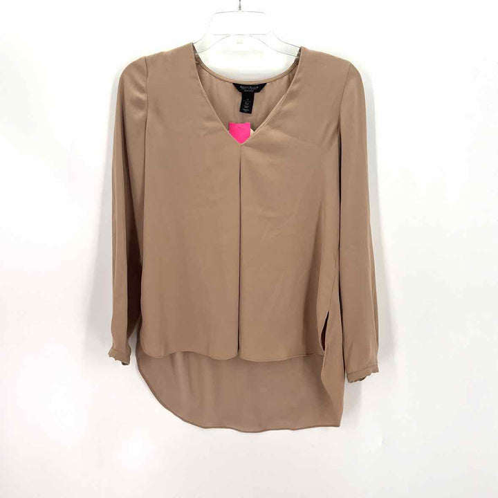 Size 2 White House Black Market Brown Shirt