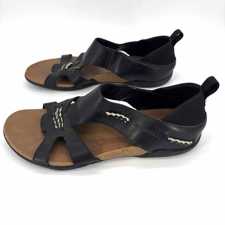 Shoe Size 9 MERRELL Black Leather Sandals