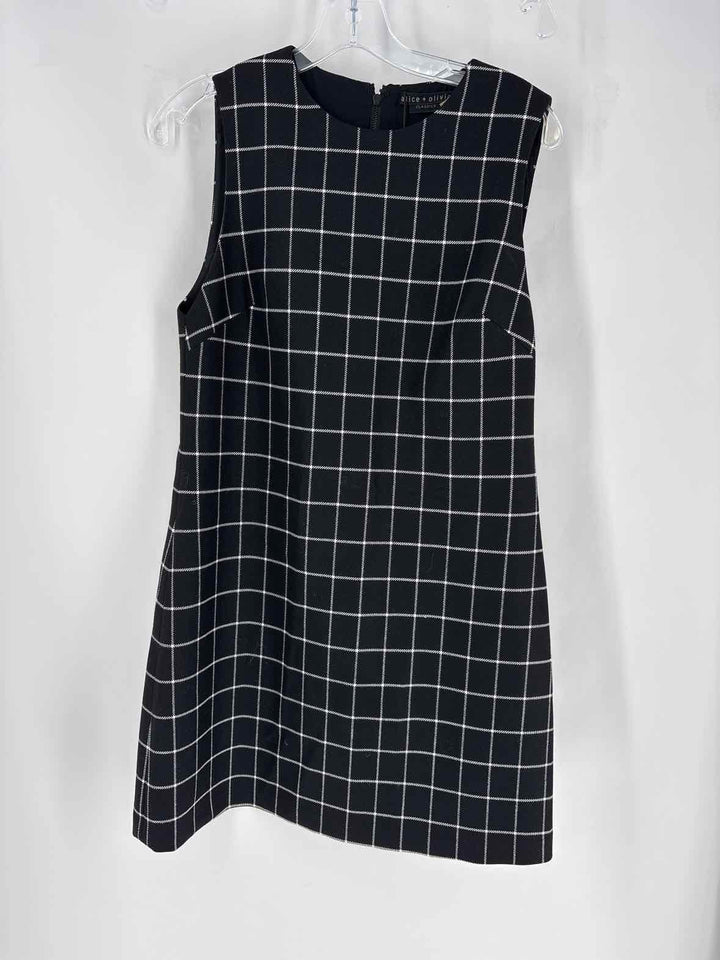 Size 6 Alice + Olivia Black/White Dress