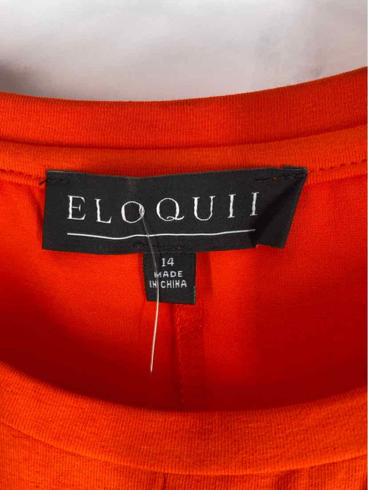 Size 14 ELOQUII Orange Dress