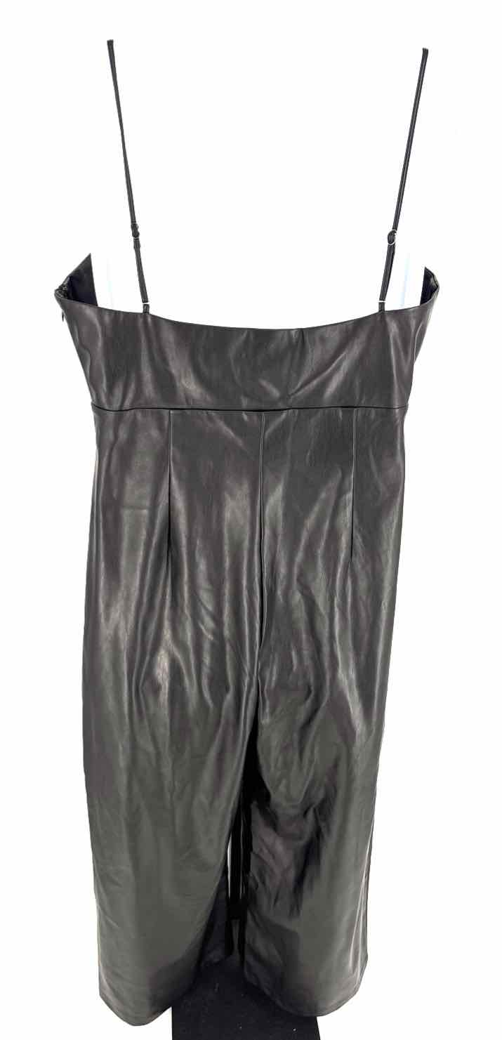 Size 16 Banana Republic Black Faux Leather Dress