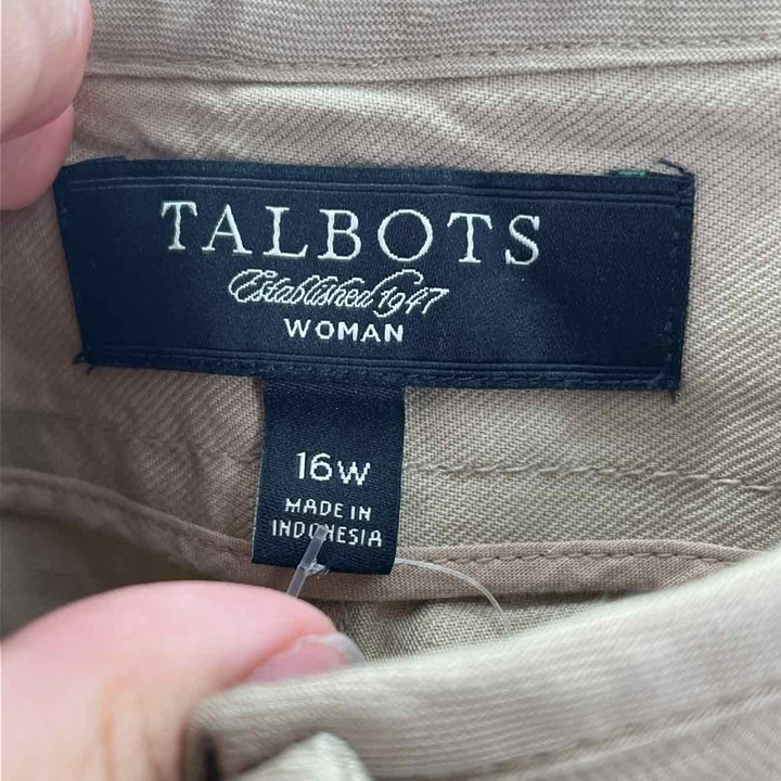 Size 16 Talbots Tan Pants