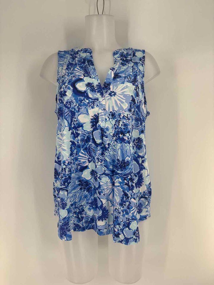 Size L Lilly Pulitzer Blue Print Shirt