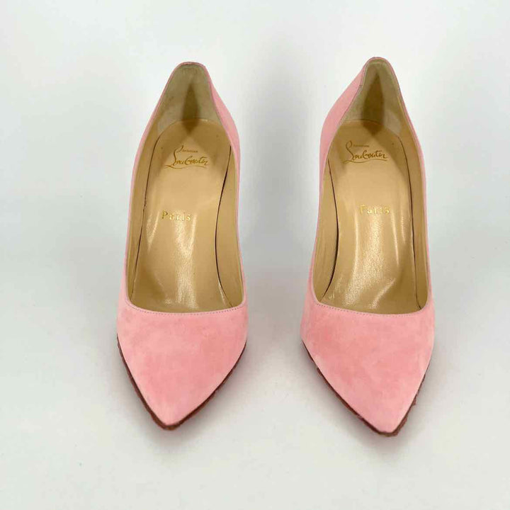 Shoe Size 39 CHRISTIAN LOUBOUTIN Pink Suede Luxury - Heels