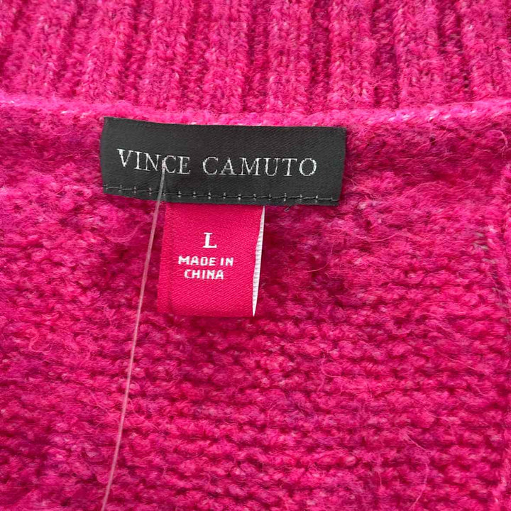 Size L Vince Camuto Hot Pink Knit Sweater