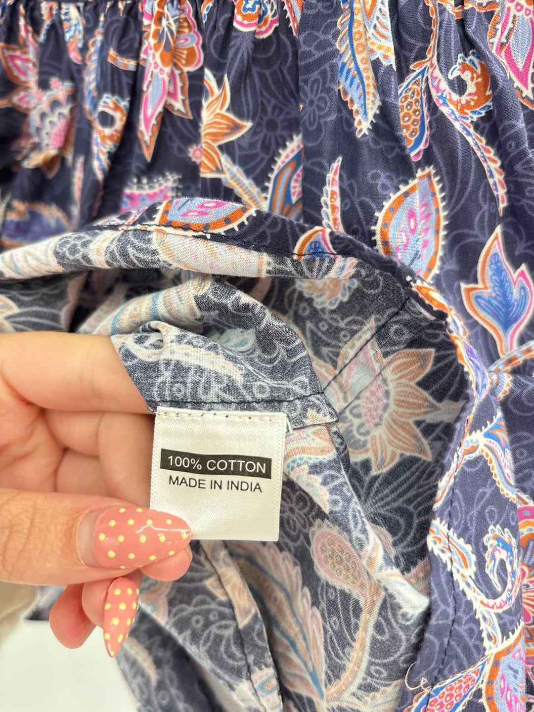 Size XS Navy Print Dress