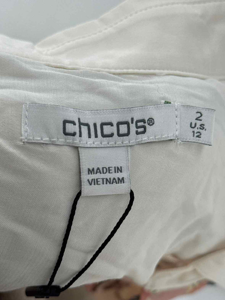 Size 12 Chico's Cream Shirt