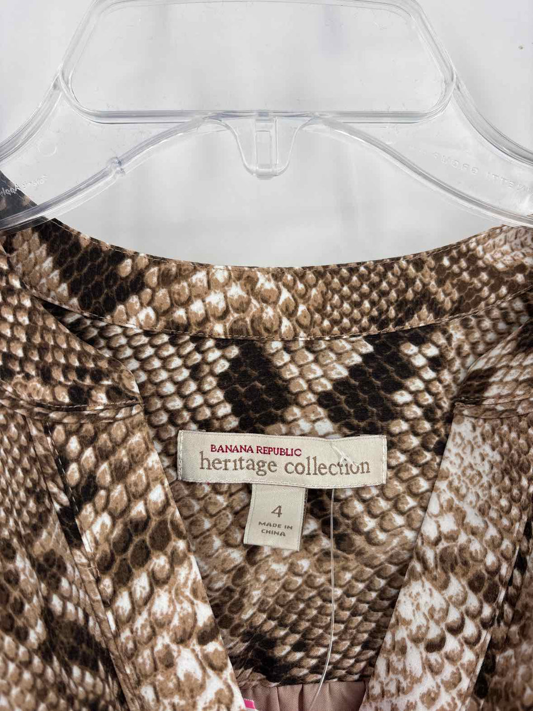 Size 4 Banana Republic Brown Print Dress