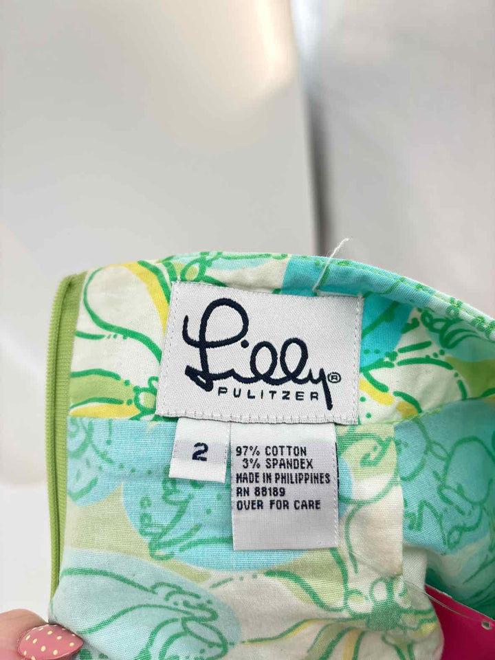 Size 2 Lilly Pulitzer Multi-Color Skirt