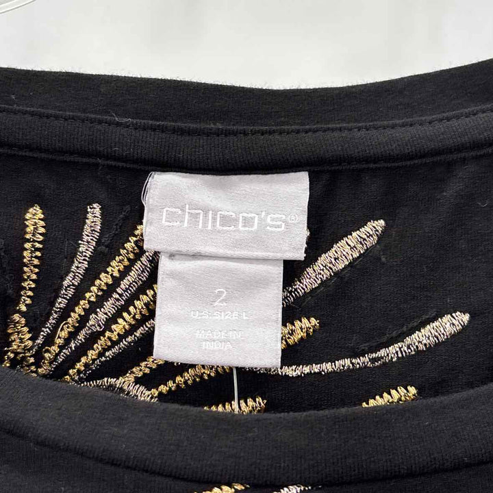 Size L Chico's Black Sweater
