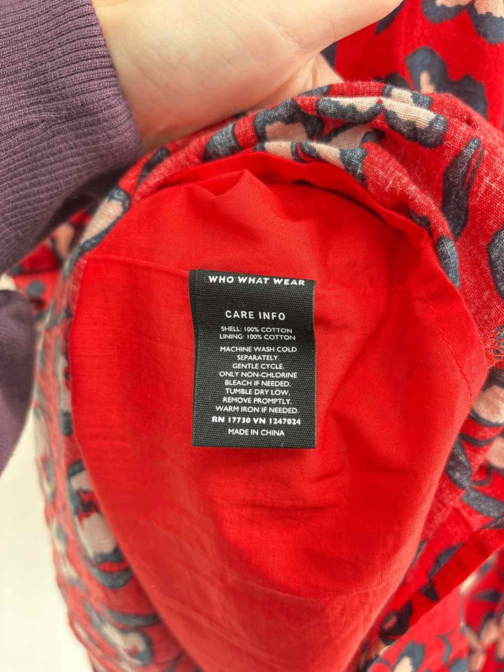 Size 2X who what wear Red Print Dress