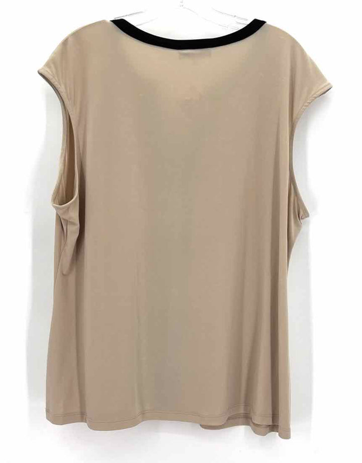 Size 1X Calvin Klein Tan Shirt